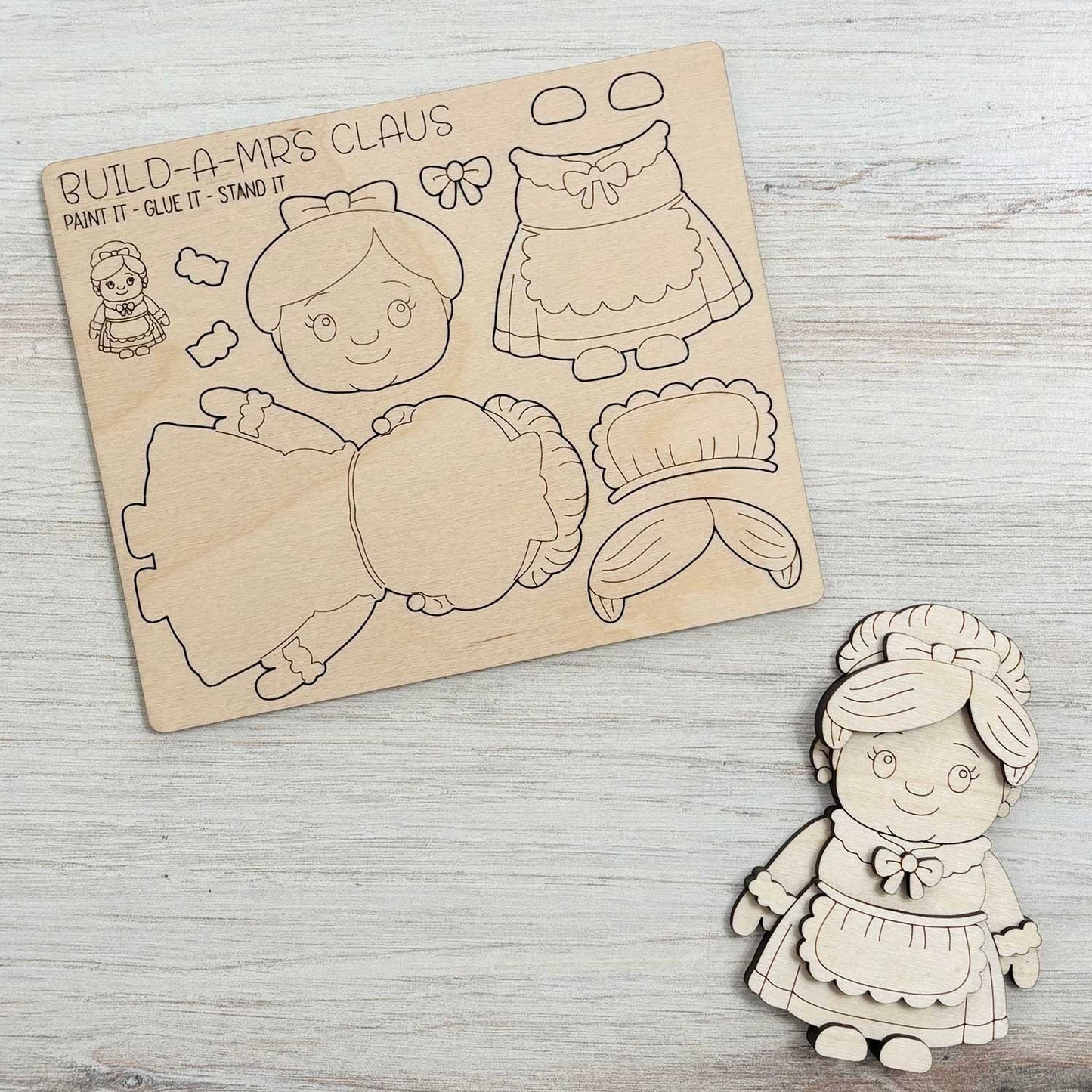 Build a Mrs. Claus Pop-Out Card