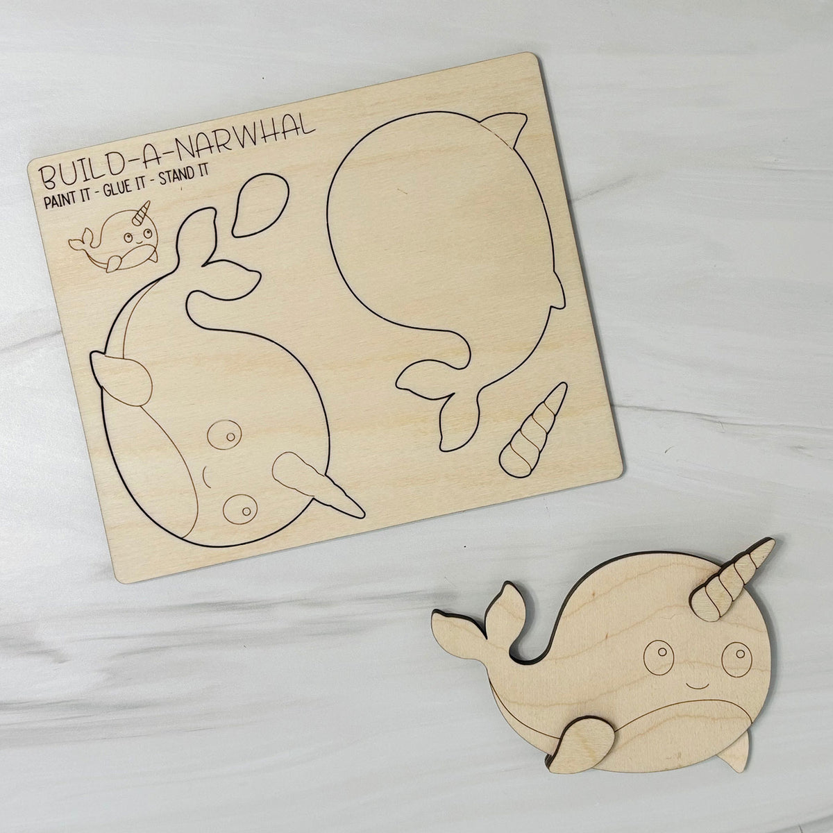 Build a Narwhal Pop-Out Card - Glowforge