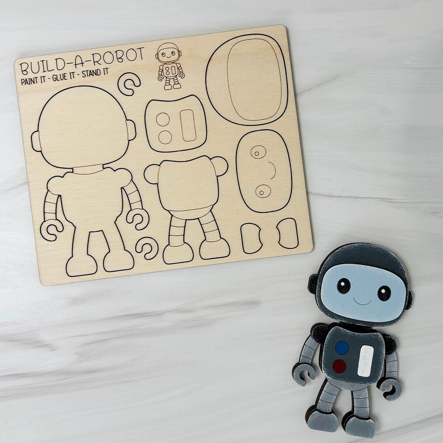 Build a Robot Pop-Out Card - Glowforge
