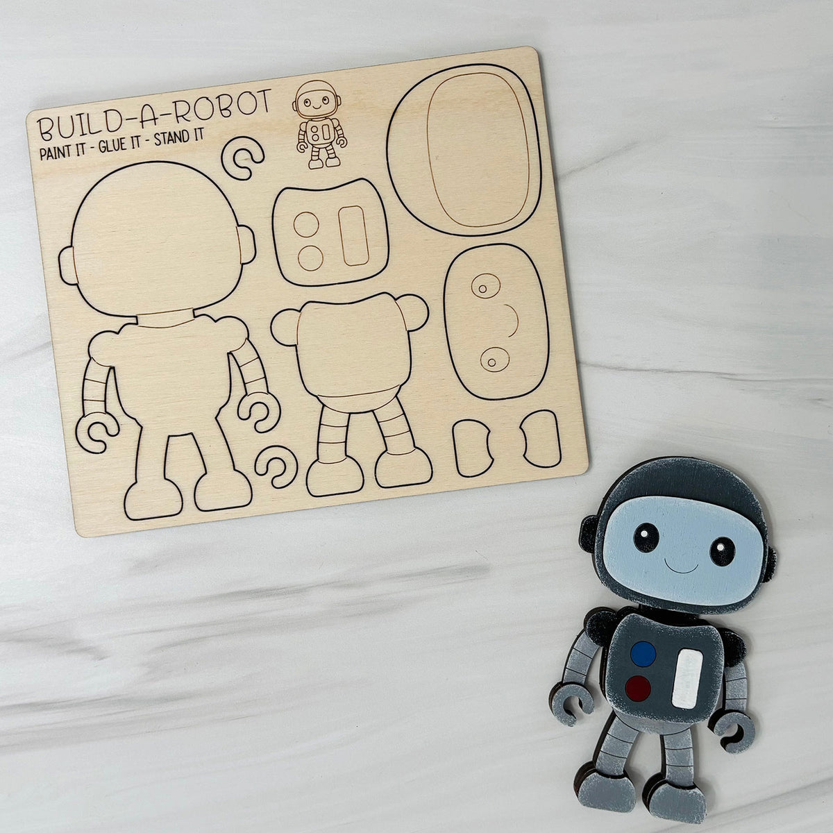 Build a Robot Pop-Out Card - Glowforge