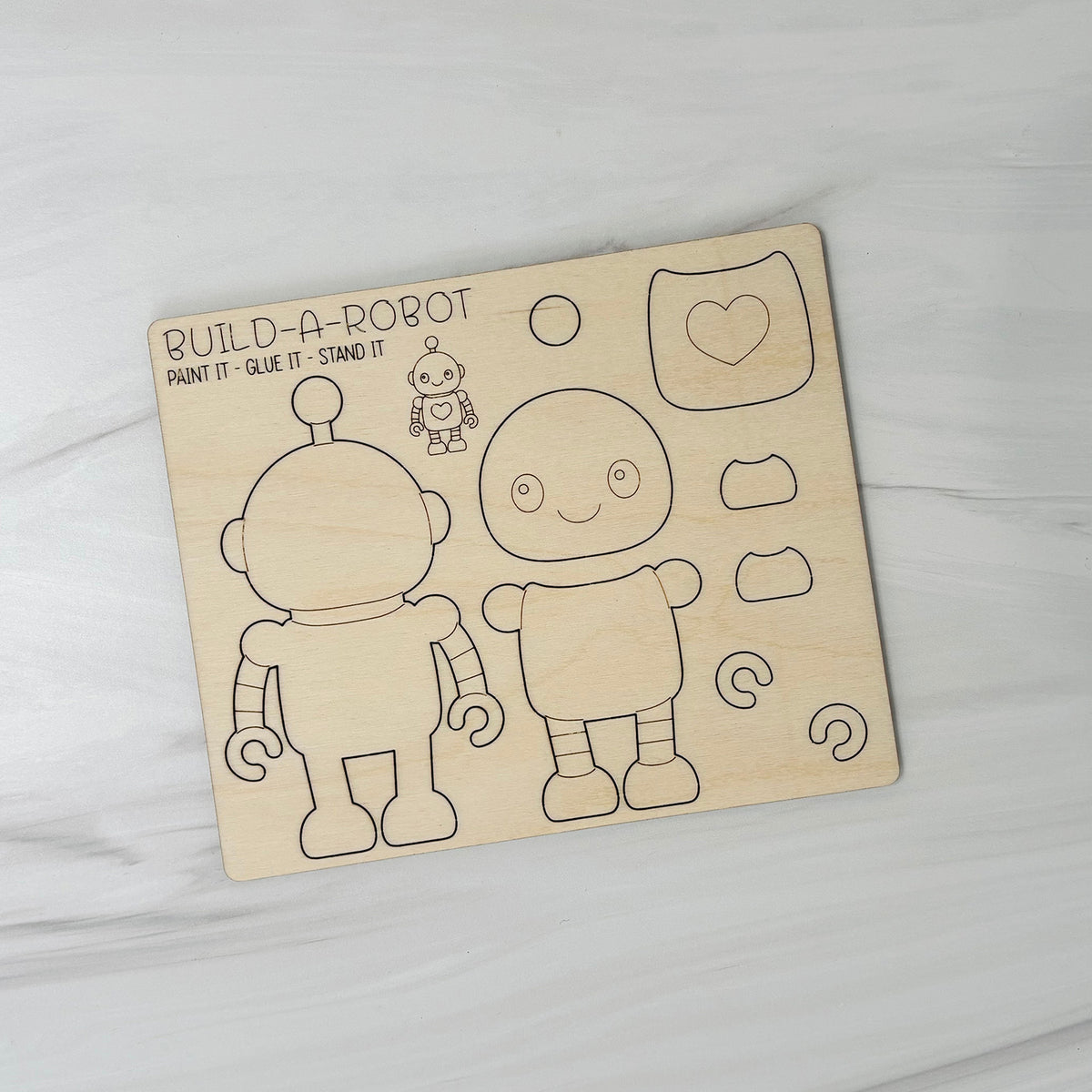 Build a Robot Pop-Out Card (Heart) - Glowforge