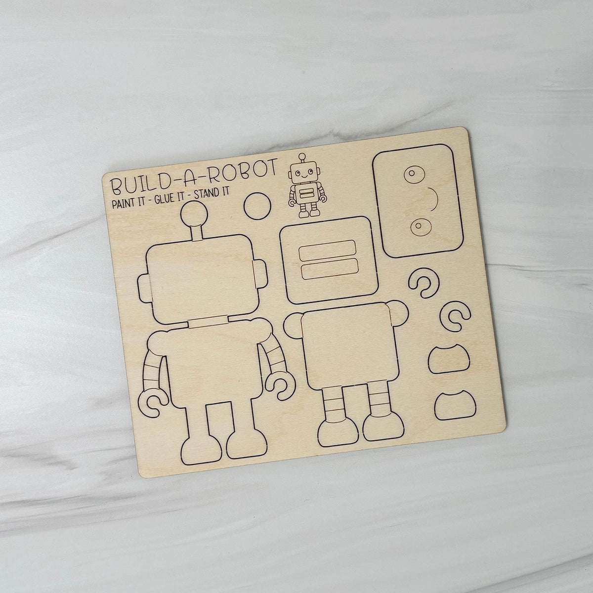 Build a Robot Pop-Out Card (Square) - Glowforge
