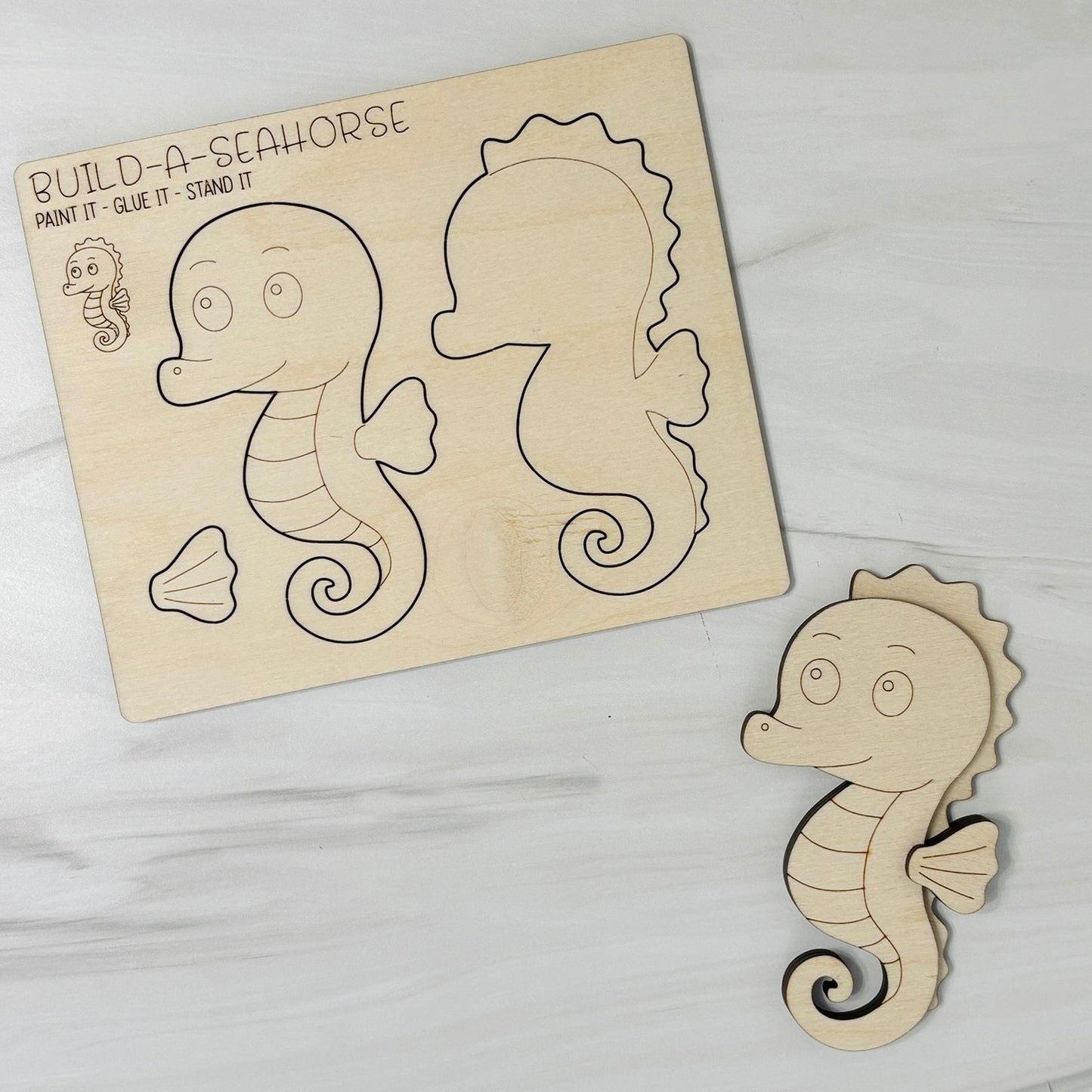 Build a Seahorse Pop-Out Card - Glowforge