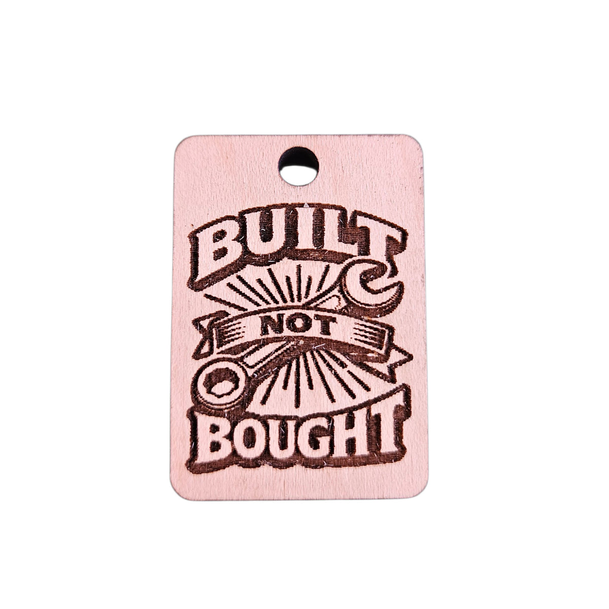 Built Not Bought Keychain #1 - Glowforge