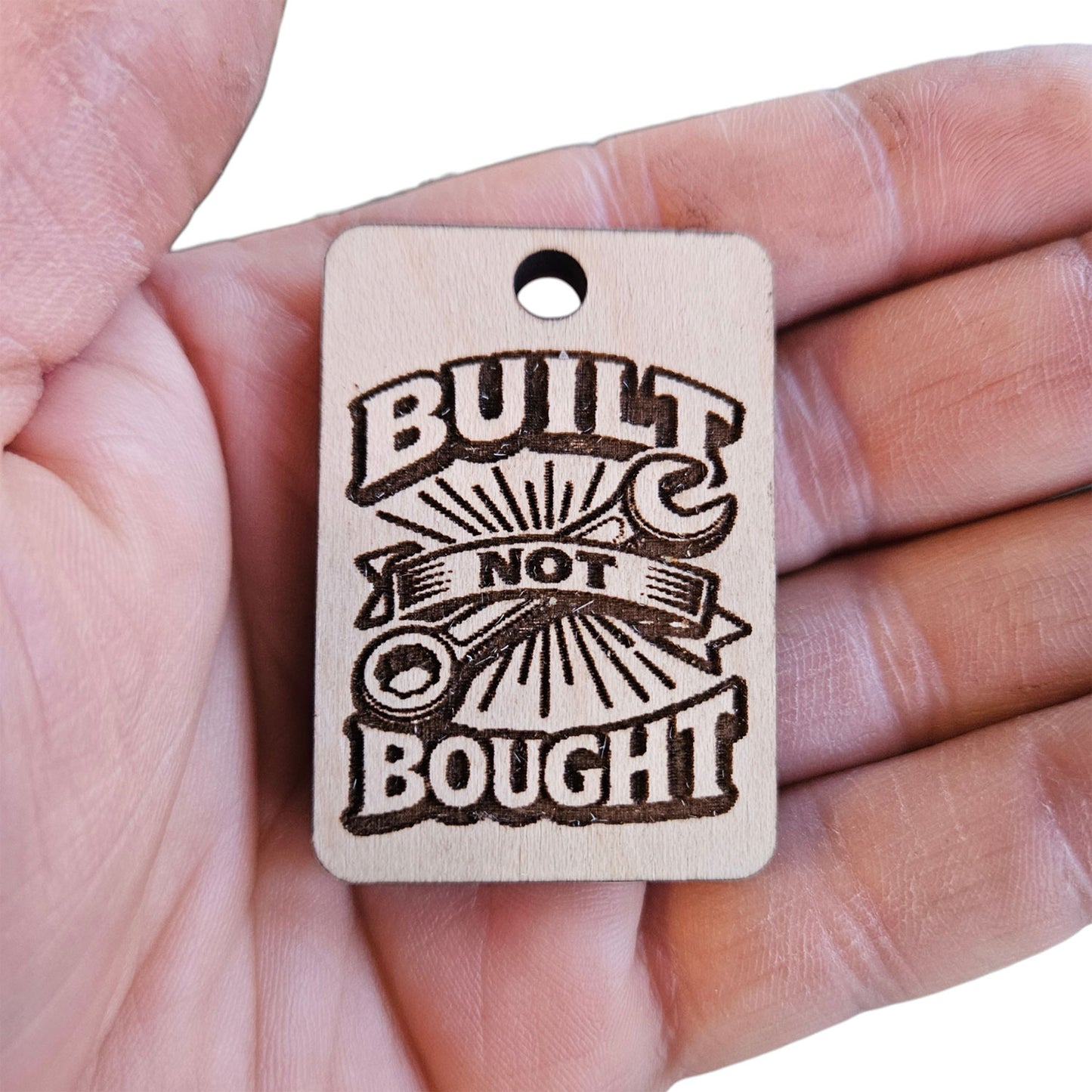 Built Not Bought Keychain #1 - Glowforge