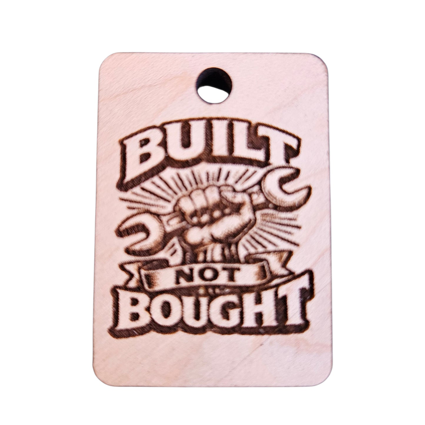 Built Not Bought Keychain #2 - Glowforge