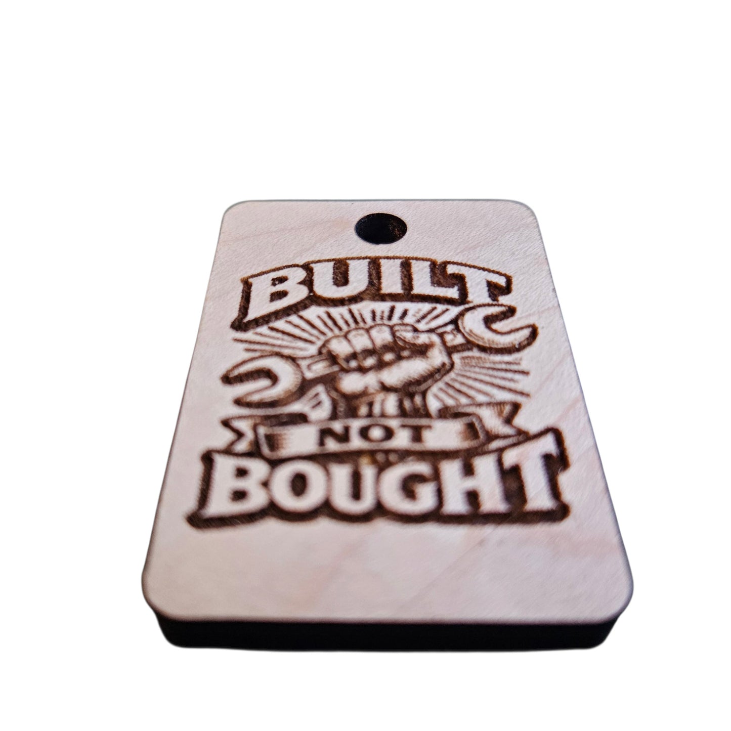 Built Not Bought Keychain #2 - Glowforge