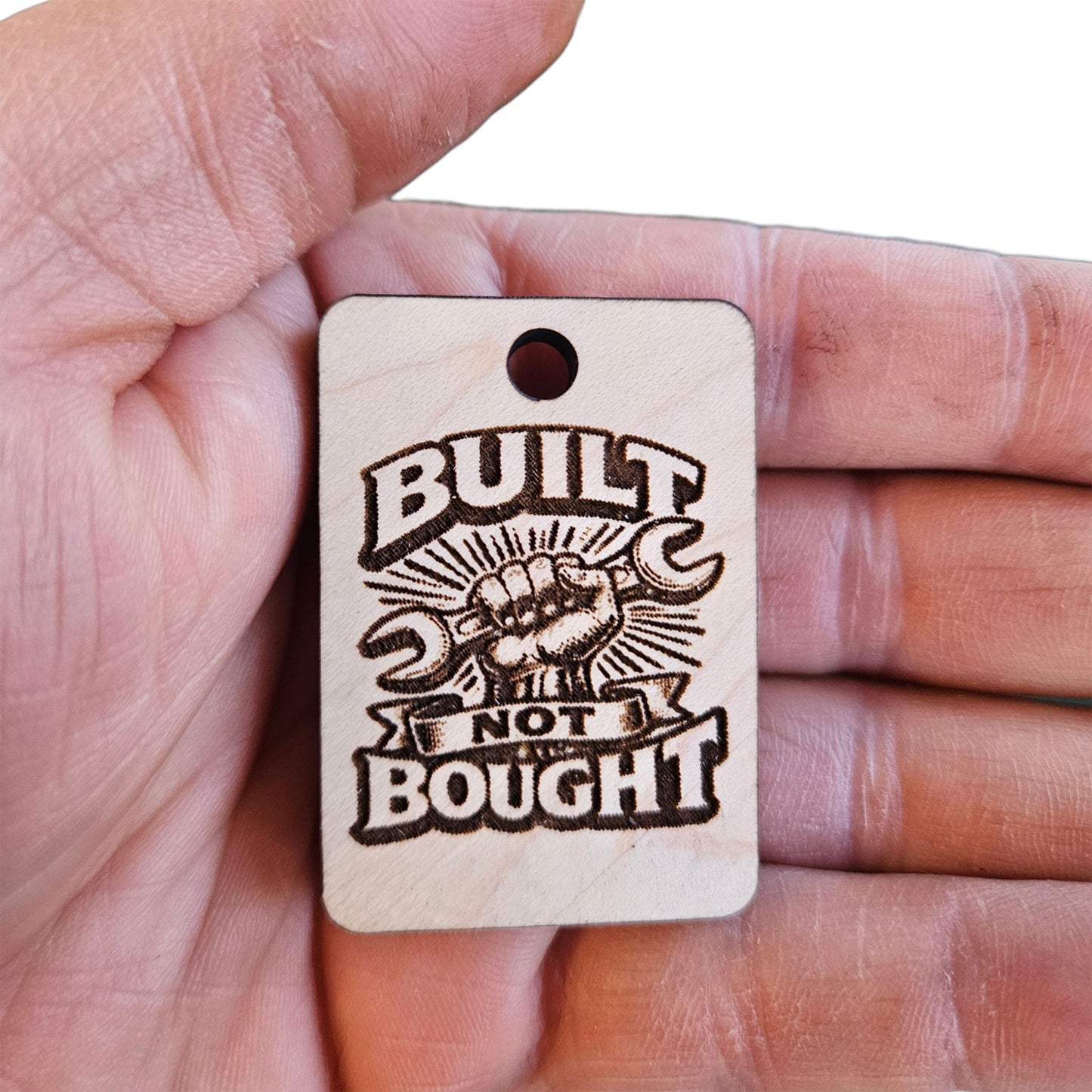 Built Not Bought Keychain #2 - Glowforge