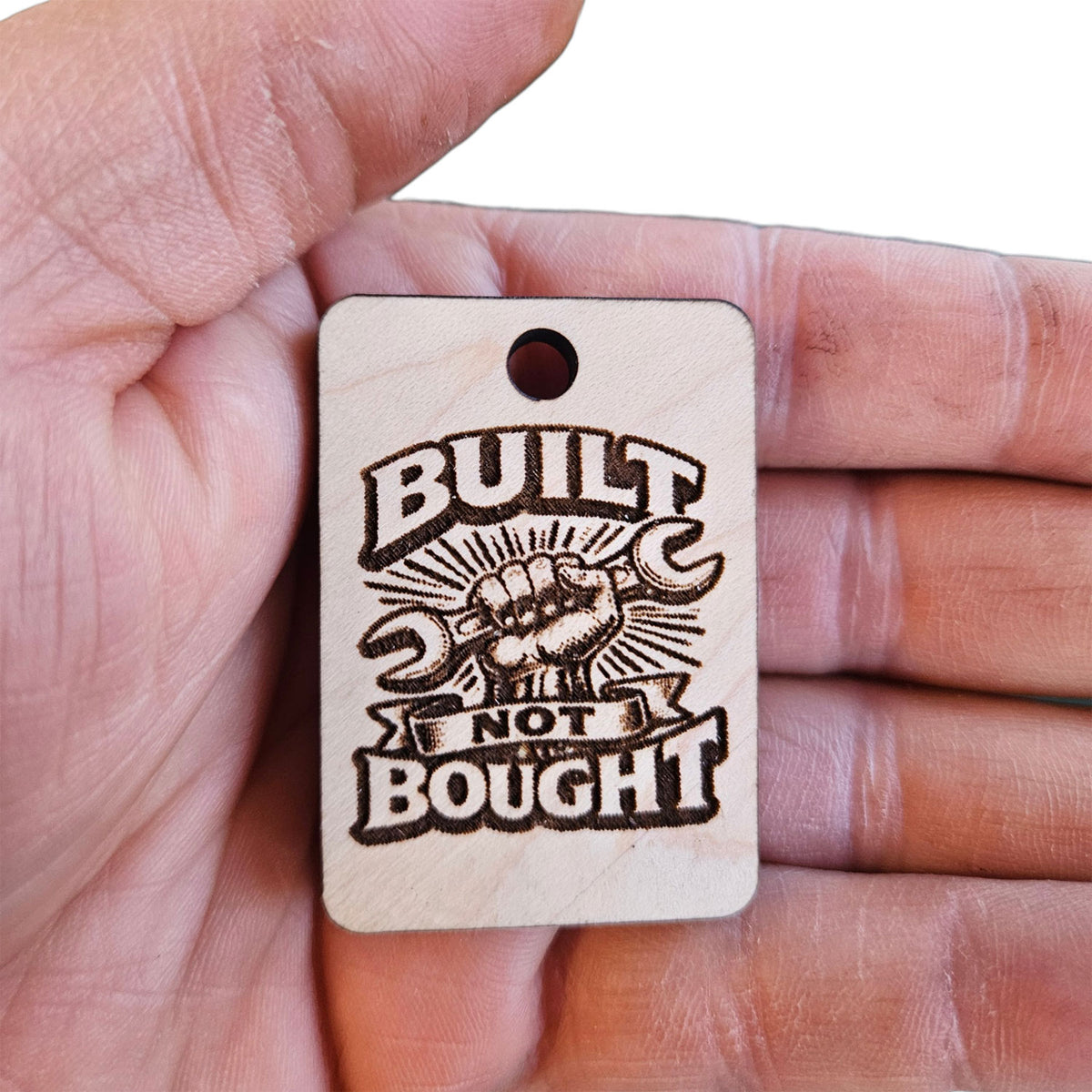 Built Not Bought Keychain #2 - Glowforge