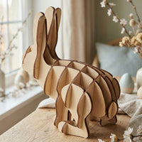 Bunny 3D Puzzle - Cute Easter Decor - Glowforge