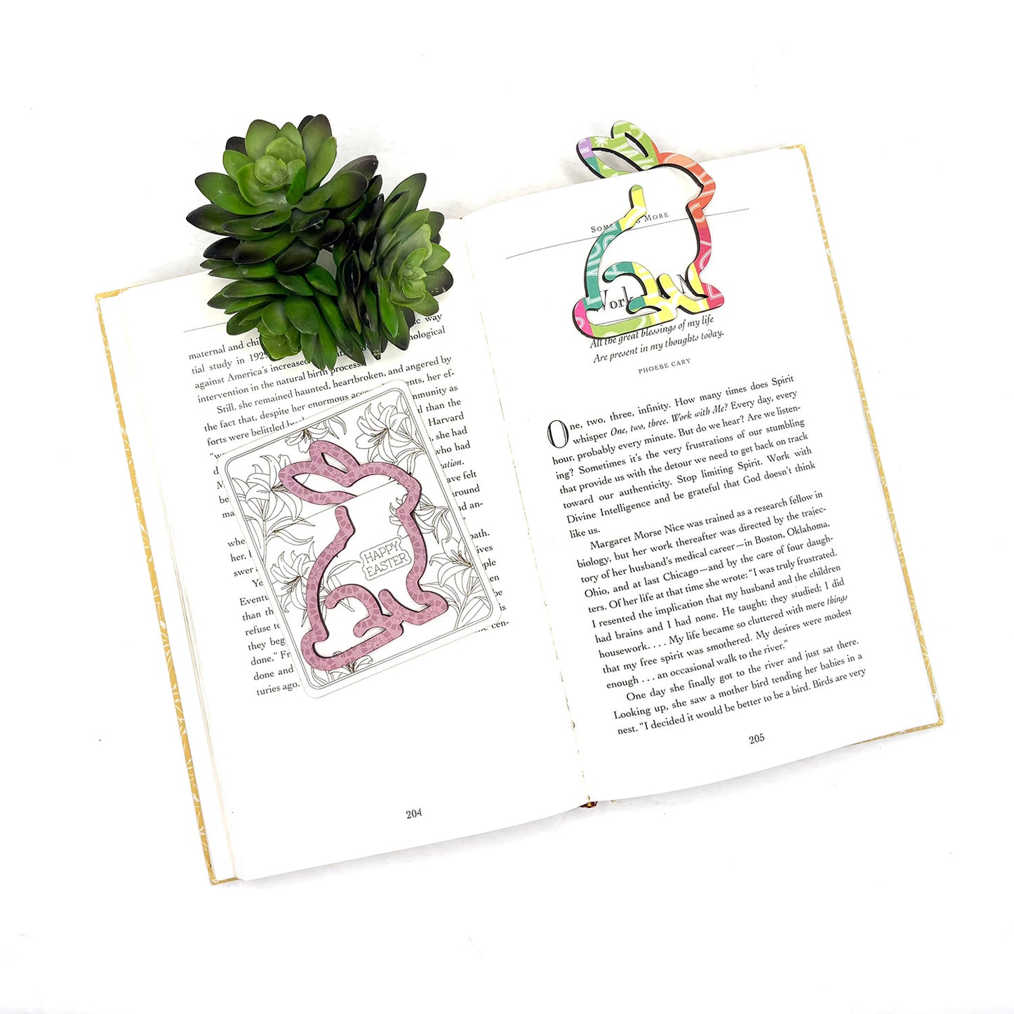 Bunny Shaped Bookmark with Card Backer - Paperclip - Snack Bag Closure - Glowforge
