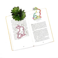 Bunny Shaped Bookmark with Card Backer - Paperclip - Snack Bag Closure - Glowforge