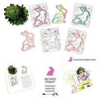 Bunny Shaped Bookmark with Card Backer - Paperclip - Snack Bag Closure - Glowforge