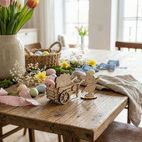 Bunny with Flower Cart - Easter & Spring Decoration - Glowforge