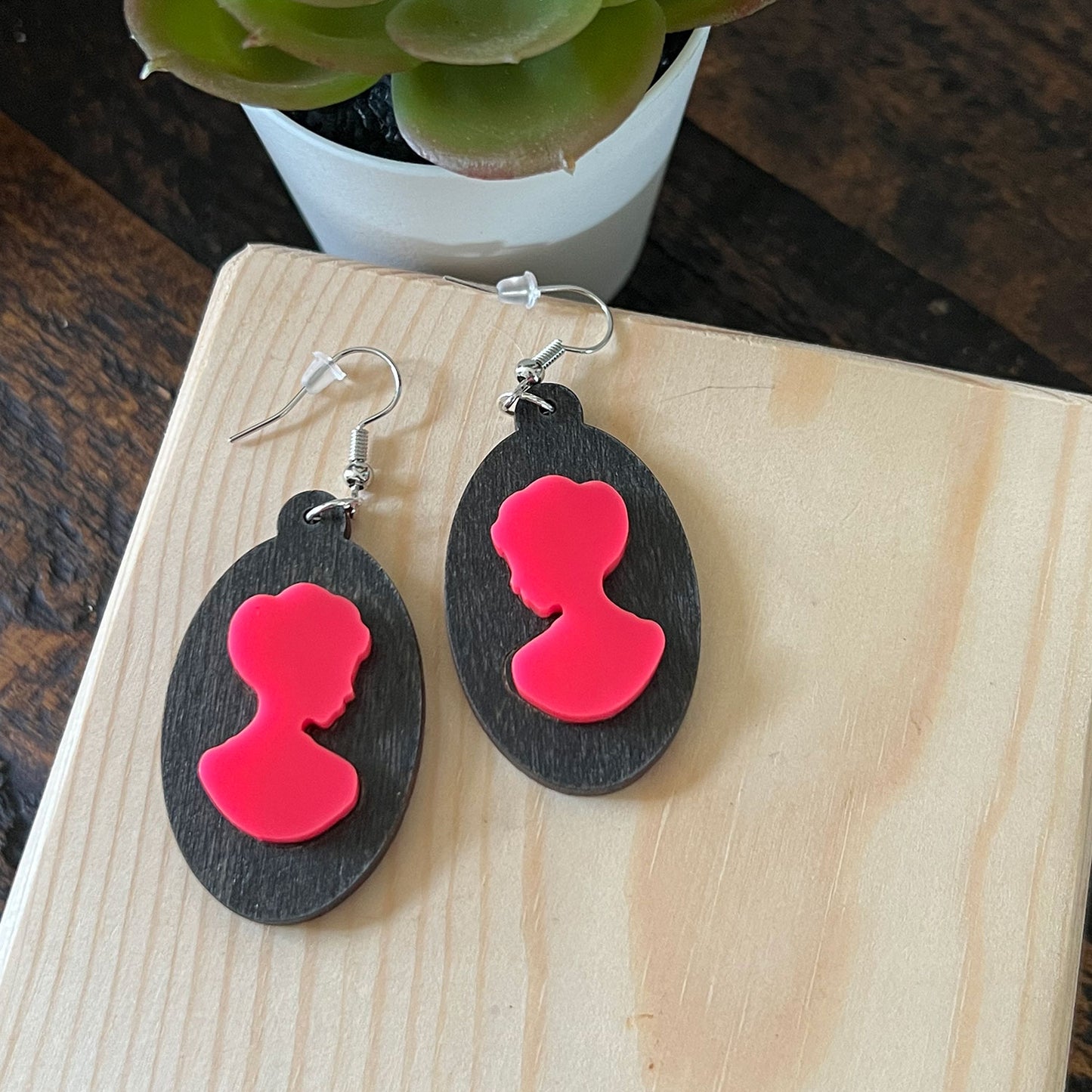 Cameo Dangle Earrings - Glowforge