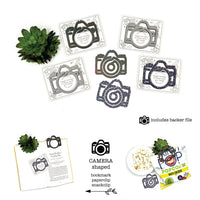 Camera Shaped Bookmark with Card Backer - Paperclip - Snack Bag Closure - Glowforge