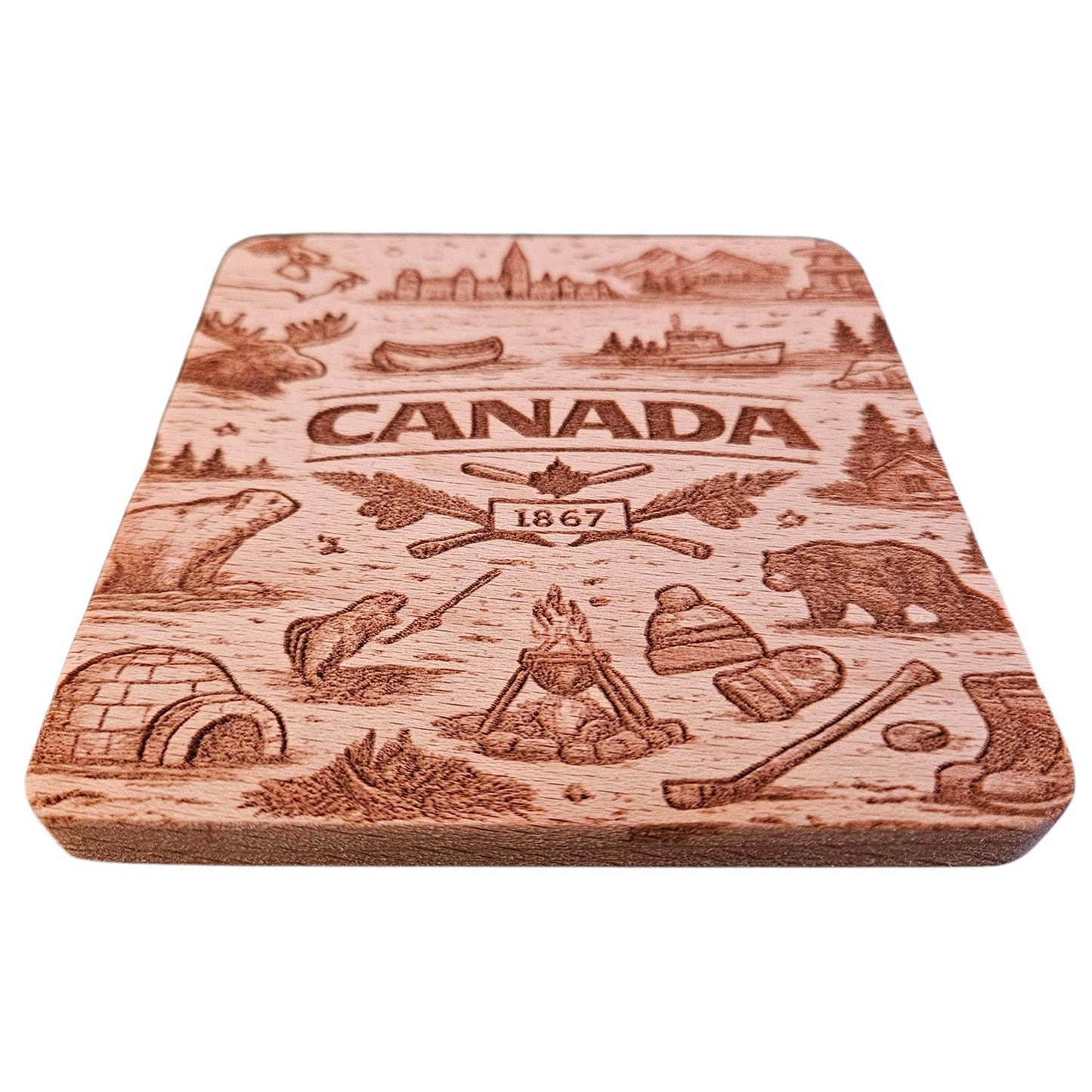 Canada Coaster Design - Glowforge