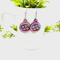 Cancer Zodiac Astrology Dangle Earrings - Glowforge