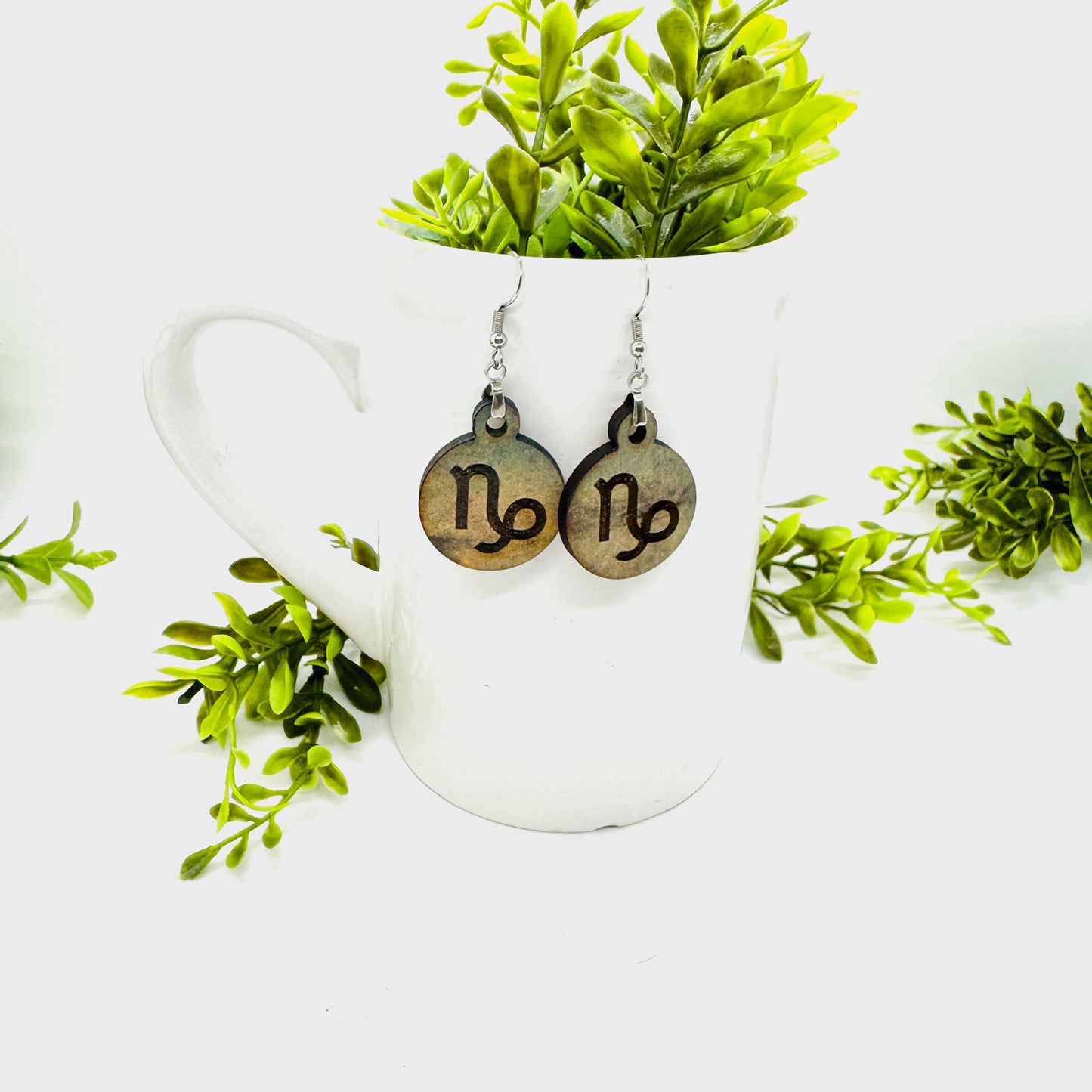Capricorn Zodiac Astrology Dangle Earrings - Glowforge