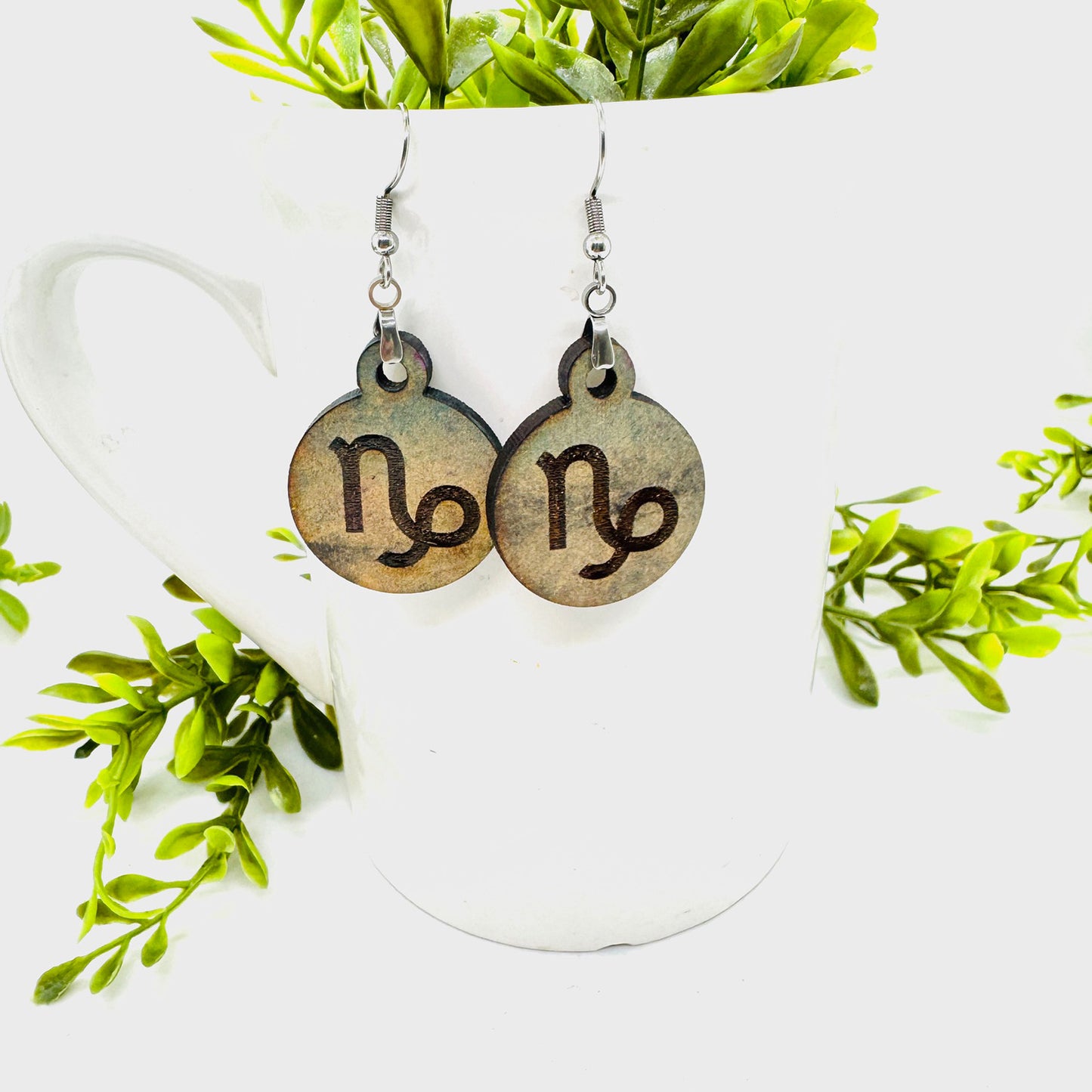 Capricorn Zodiac Astrology Dangle Earrings - Glowforge