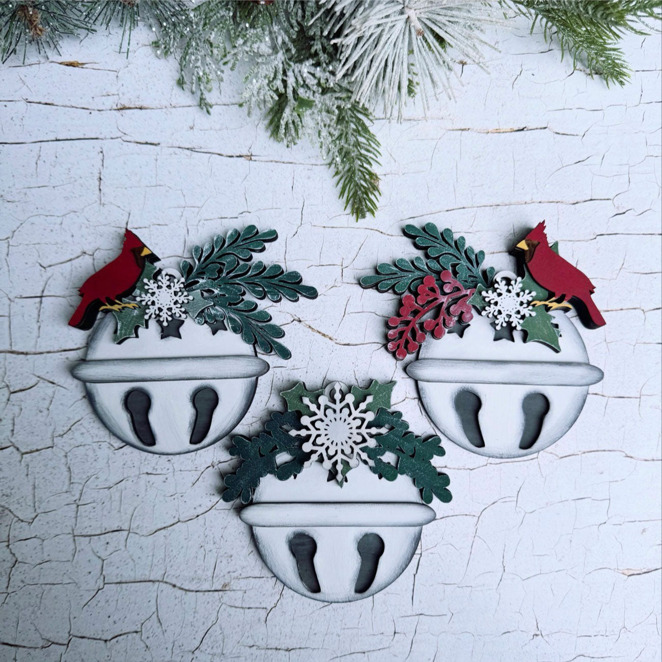 Cardinal Jingle Bell Ornament (Set of 3) - Glowforge