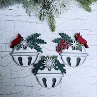Cardinal Jingle Bell Ornament (Set of 3) - Glowforge