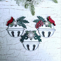 Cardinal Jingle Bell Ornament (Set of 3) - Glowforge