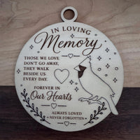Cardinal Memorial Ornament For The Loss Of A Loved One (Set of 2) - Glowforge