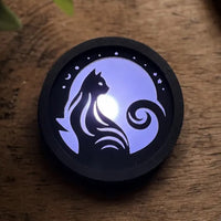 Cat Silhouette Circular Night Light - Glowforge