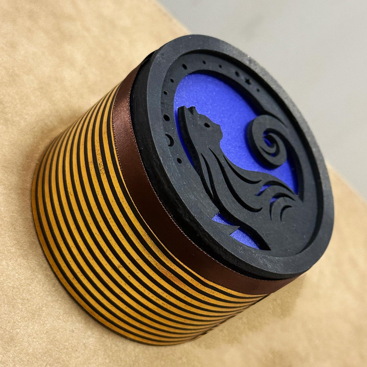 Cat Silhouette Circular Night Light - Glowforge