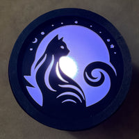 Cat Silhouette Circular Night Light - Glowforge