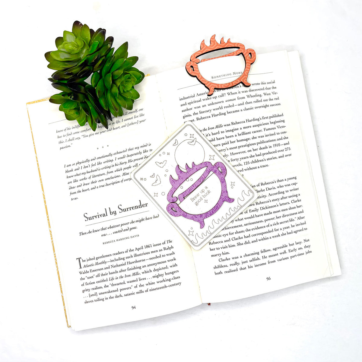 Cauldron Shaped Bookmark with Card Backer - Paperclip - Snack Bag Closure - Glowforge