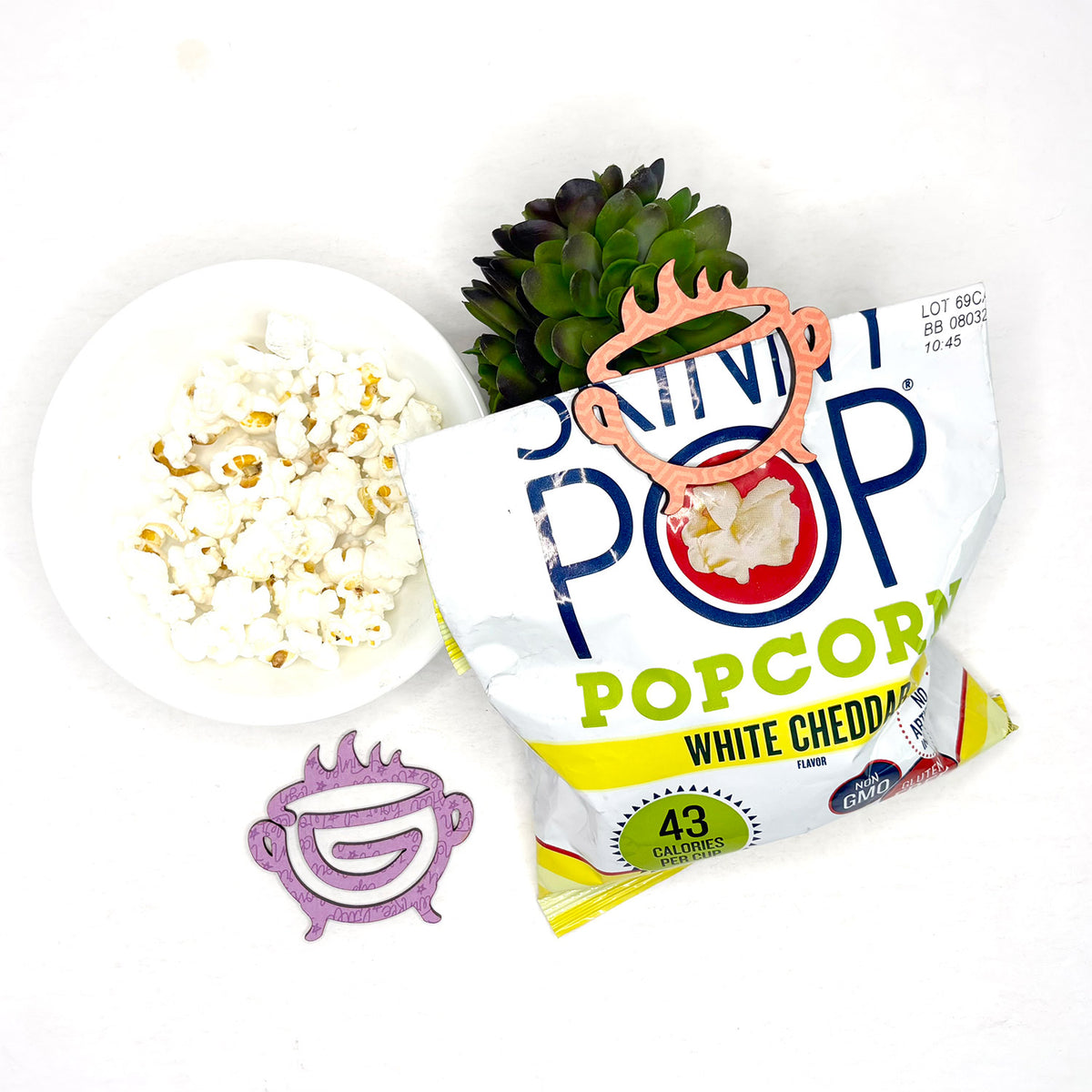 Cauldron Shaped Bookmark with Card Backer - Paperclip - Snack Bag Closure - Glowforge