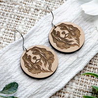Cavalier King Charles Spaniel Engraved Disc Earrings - Glowforge