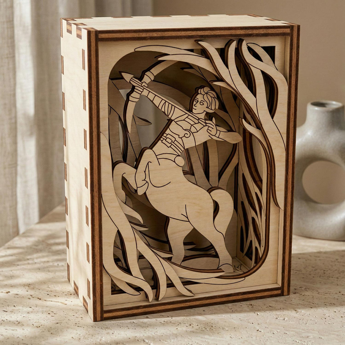 Centaur Mini Diorama - Mythical Fantasy Scene for Display - Glowforge