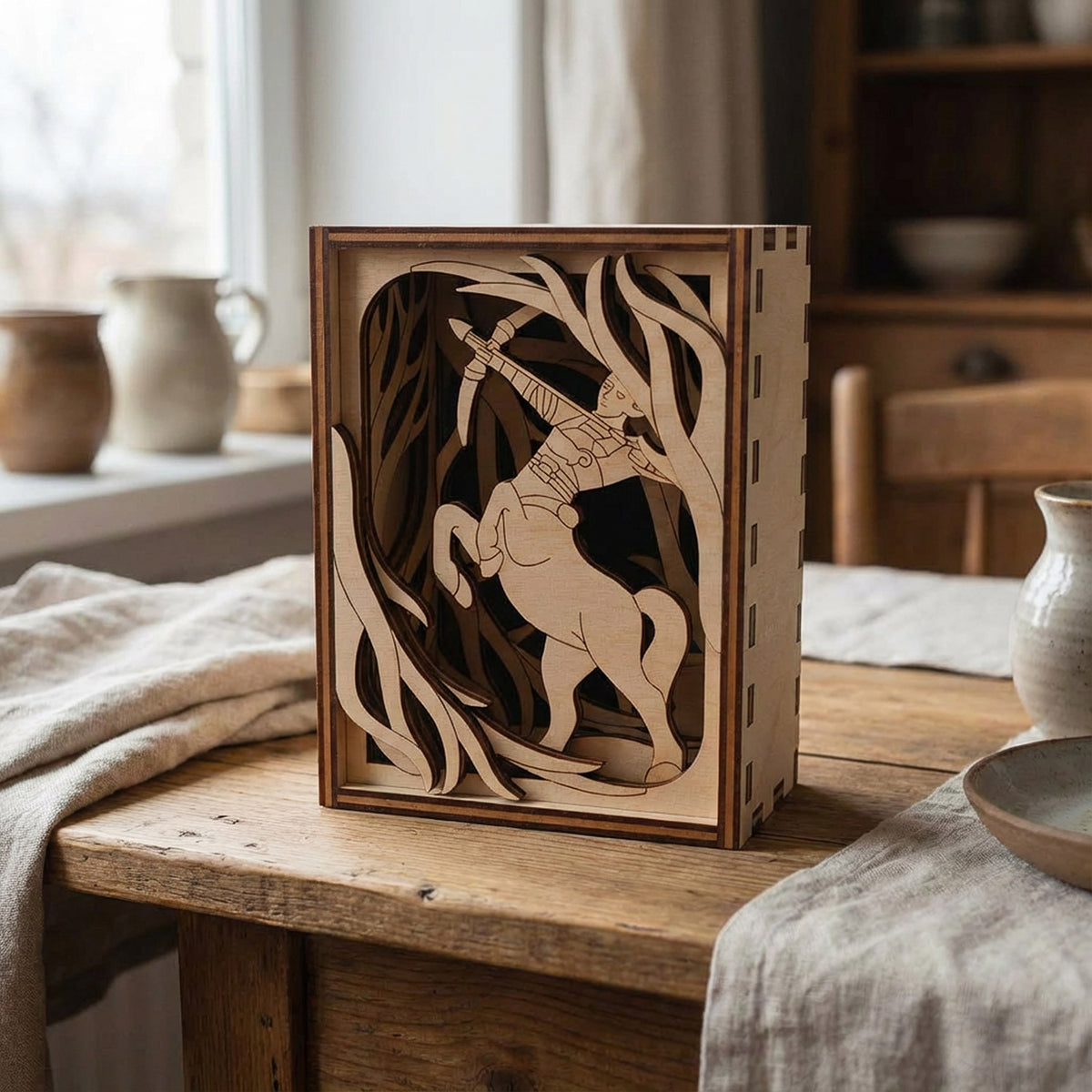 Centaur Mini Diorama - Mythical Fantasy Scene for Display - Glowforge