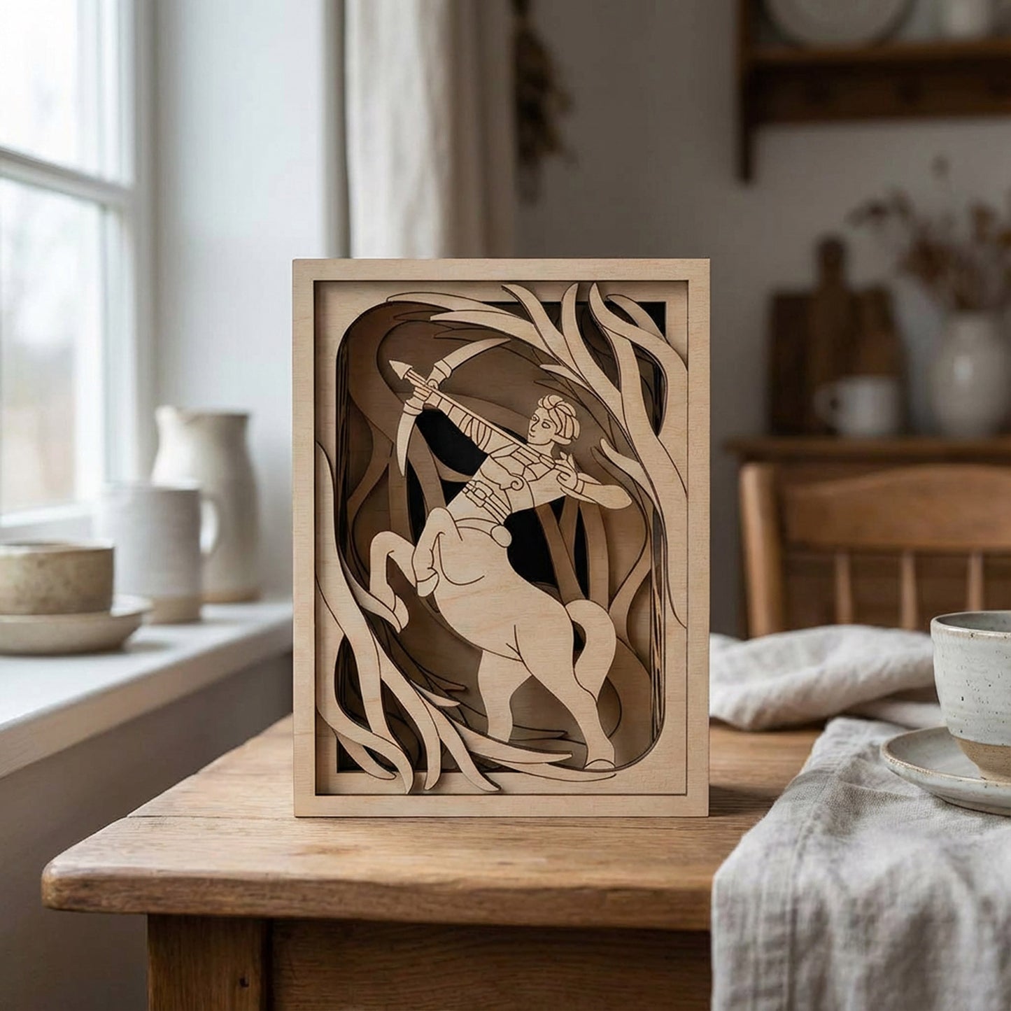 Centaur Mini Diorama - Mythical Fantasy Scene for Display - Glowforge