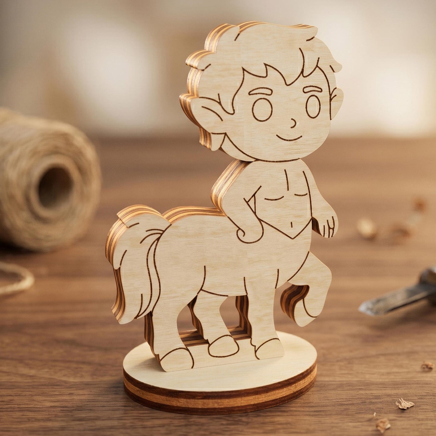 Centaur Tabletop Miniature - Mythical Half-Horse Warrior Figurine - Glowforge