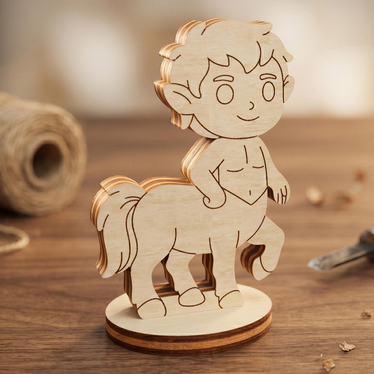 Centaur Tabletop Miniature - Mythical Half-Horse Warrior Figurine - Glowforge