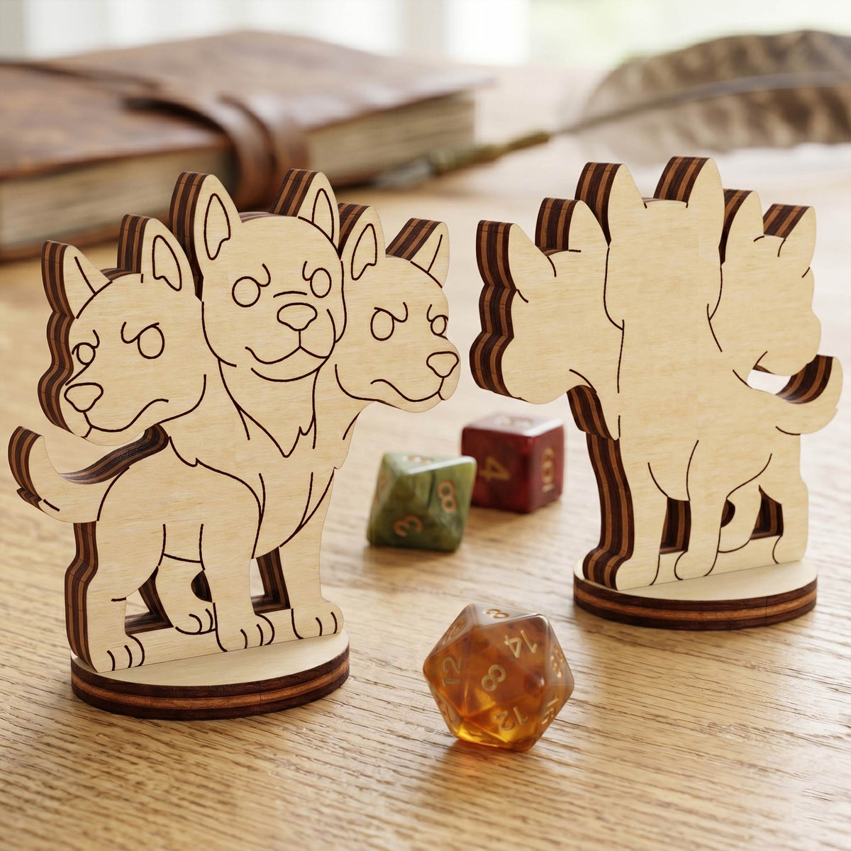 Cerberus Three-Headed Dog – Mythical Guardian Hellhound Tabletop Miniature - Glowforge