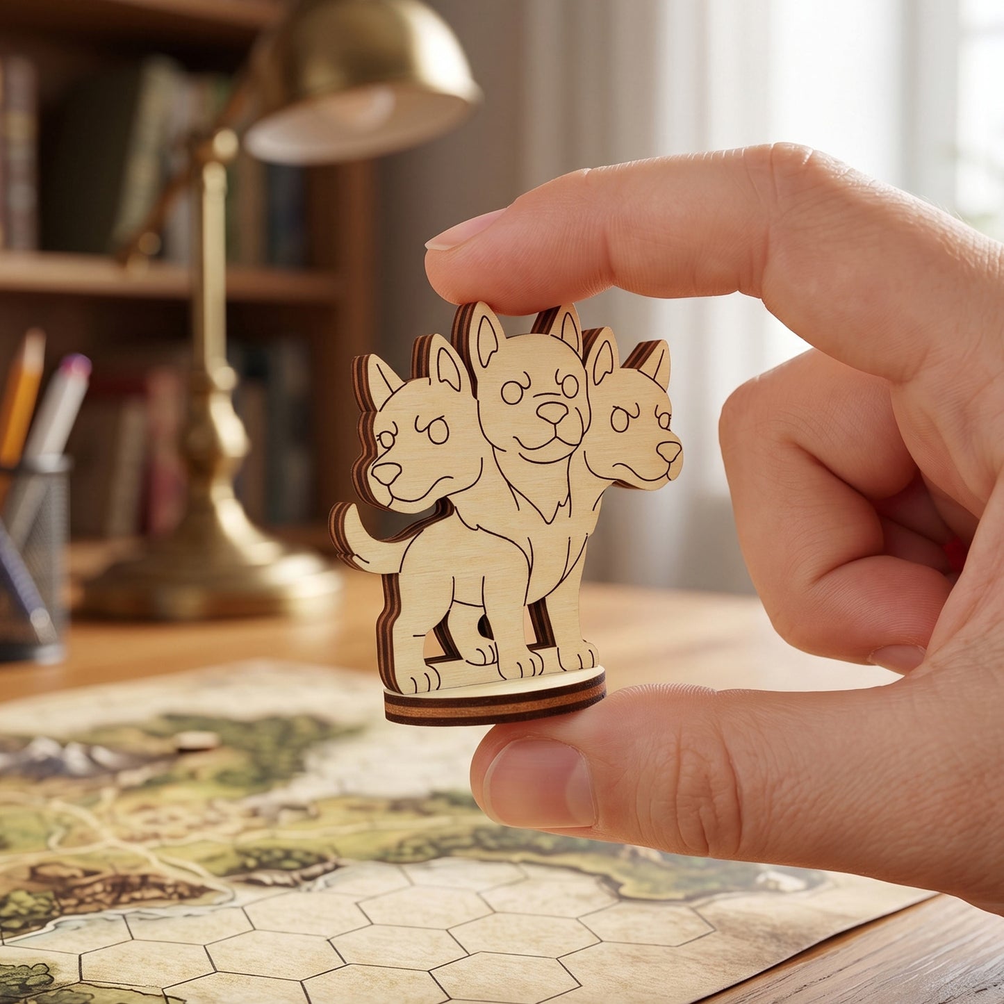 Cerberus Three-Headed Dog – Mythical Guardian Hellhound Tabletop Miniature - Glowforge