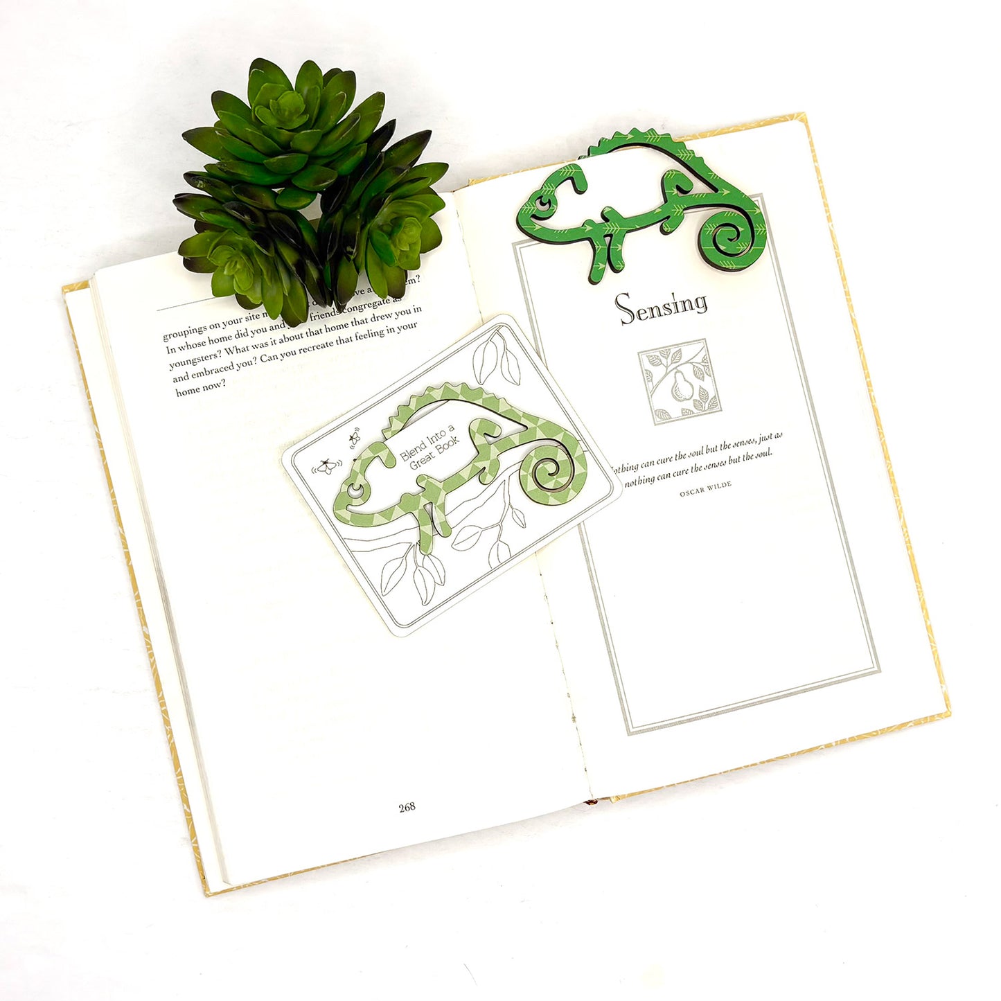 Chameleon Shaped Bookmark with Card Backer - Paperclip - Snack Bag Closure - Glowforge