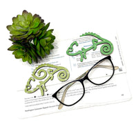 Chameleon Shaped Bookmark with Card Backer - Paperclip - Snack Bag Closure - Glowforge