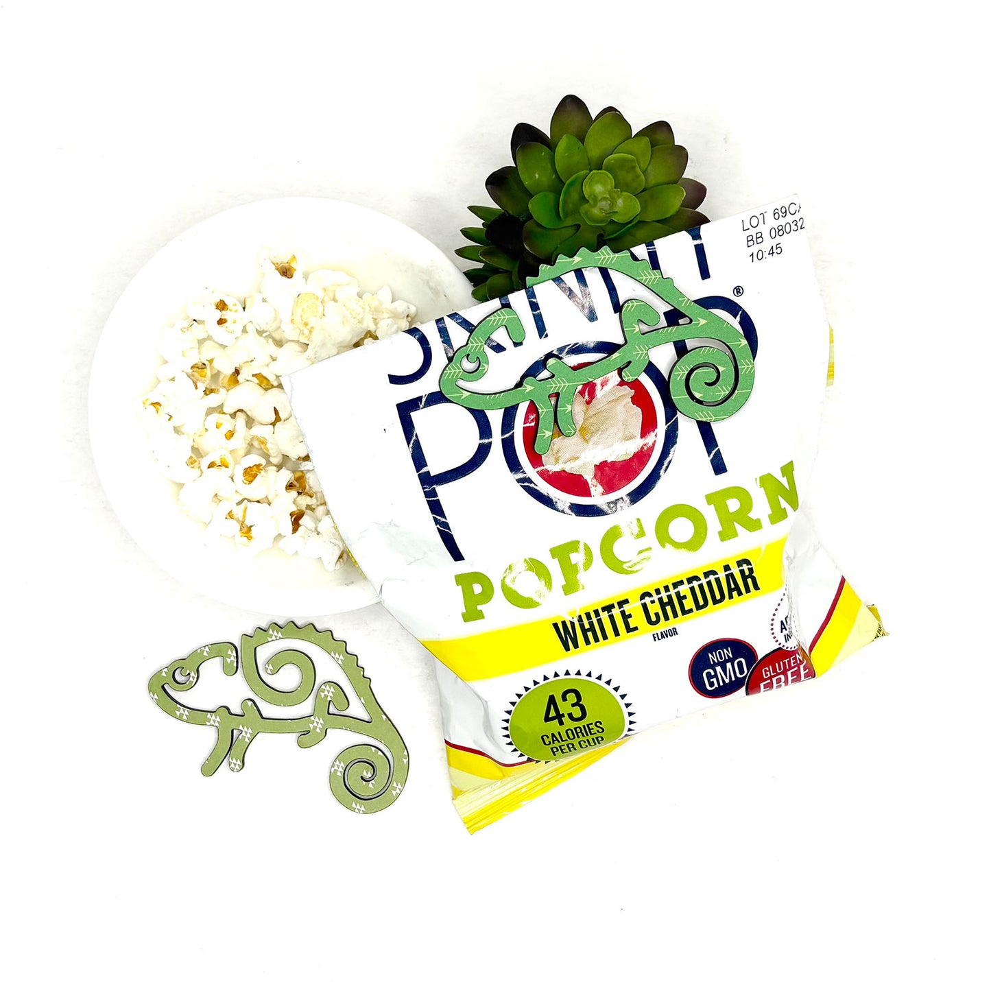 Chameleon Shaped Bookmark with Card Backer - Paperclip - Snack Bag Closure - Glowforge