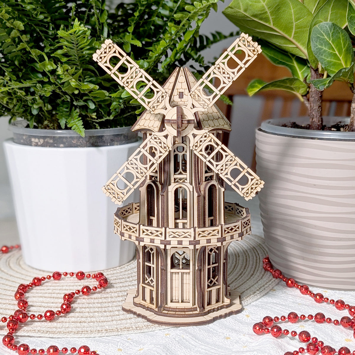 Charming Countryside Windmill – Rustic Miniature for Home and Garden D ...