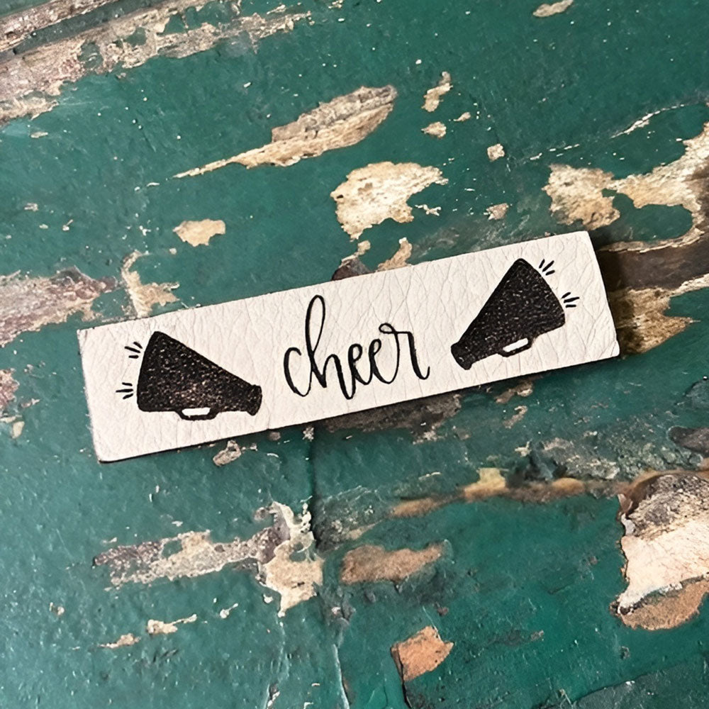 Cheer Leather Barrette - Glowforge
