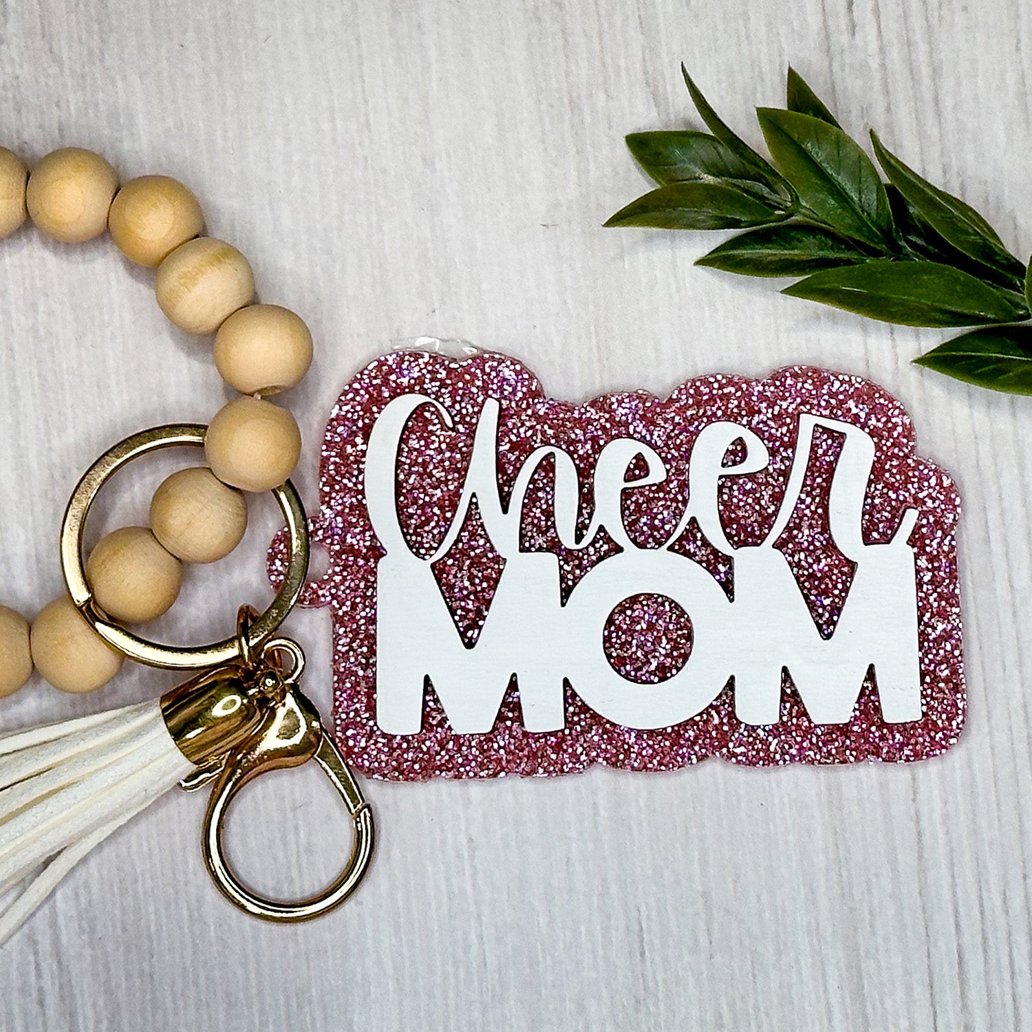 Cheer Mom Layered Keychain – Glowforge Shop