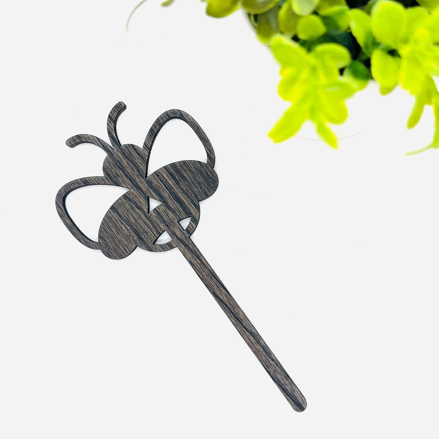 Cheerful Bee Plant Stake - Glowforge