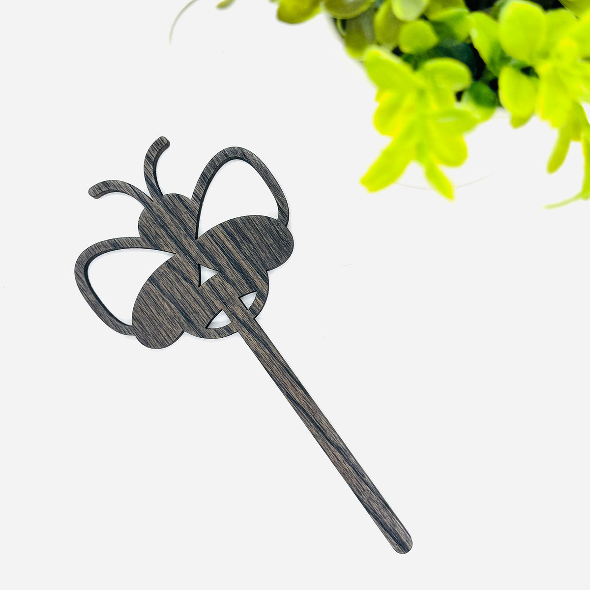 Cheerful Bee Plant Stake - Glowforge