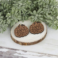 Cheetah or Leopard Print Pumpkin Earrings (Set of 2 Sizes) - Glowforge